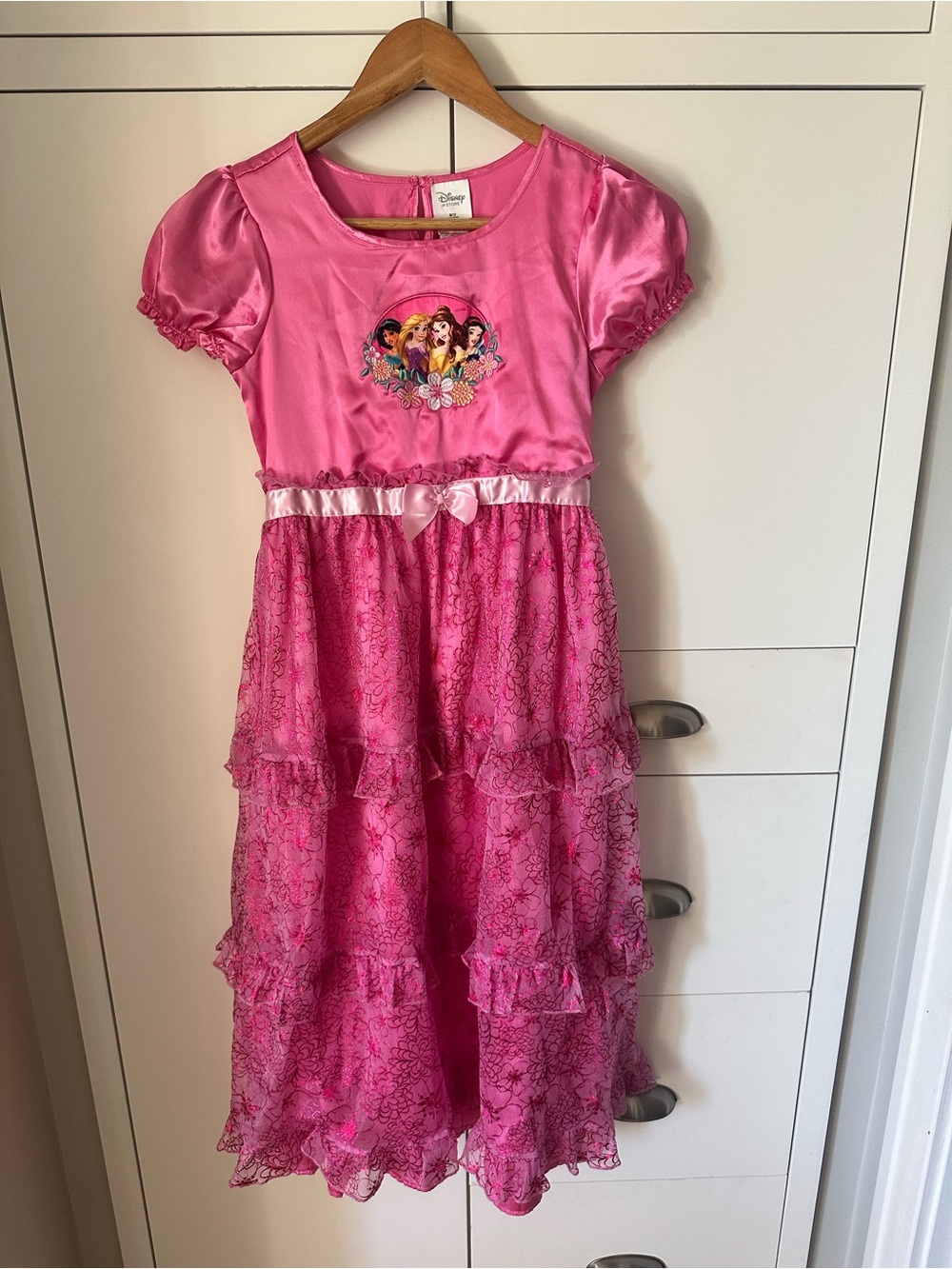 Disney Pink Princess Tiered Satin & Lace Costume Dress